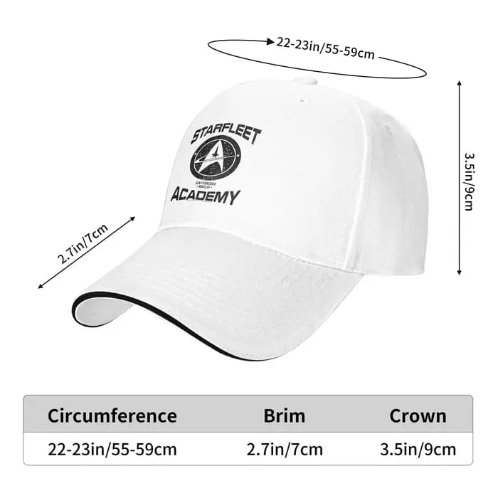 Casquette de baseball décontractée Stars Treks Discovery Starfleet Academy San Francisco