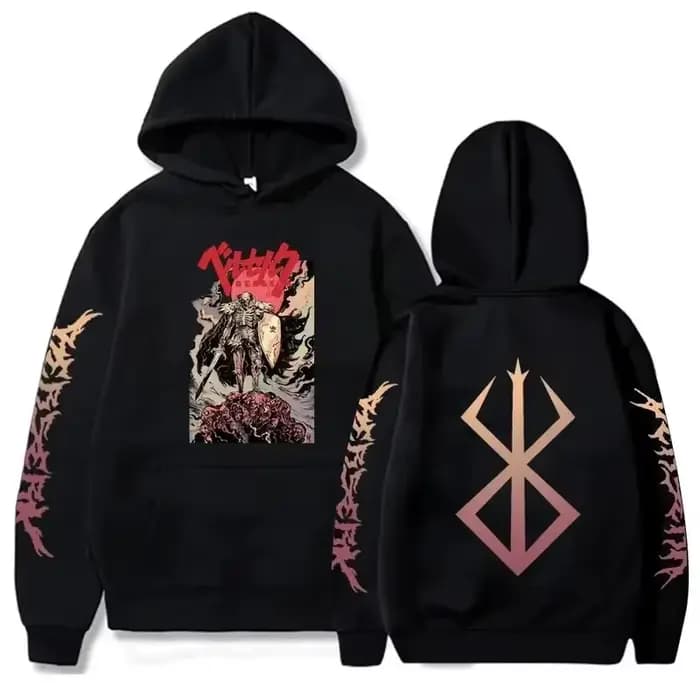 Berserk Guts sweat à capuche pour homme femmes imprimé graphique à manches longues Streetwear Style japonais Manga sweats polaire ample doux vêtements