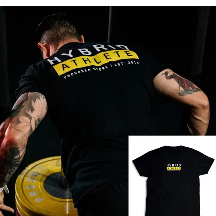 T-shirt Unbroken Hybrid Athlete Fitness Training Gym Leisure pour hommes et femmes, marque de luxe