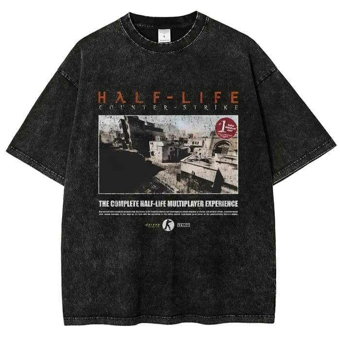 T-shirt délavé Half Life