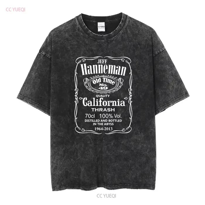Jeff Hanneman T Shirt manches longues ou courtes vintage Lavé Polyvalent graphique vêtements de créateur Respirant mode Unisexe Doux