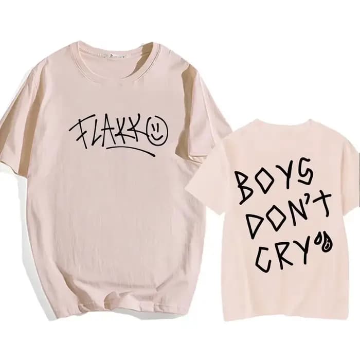 Rels B Flakk sourire T-shirt garçons ne pleurent pas lettre graphique