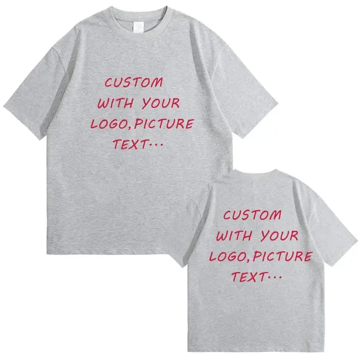 T-Shirt Personnalisé en Pur Coton pour Homme et Femme