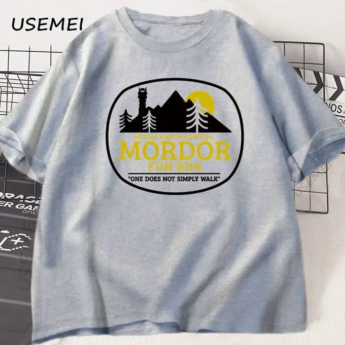Mordor annuel de la terre du milieu drôle course T-shirt à la mode Vintage coton à manches courtes Harajuku