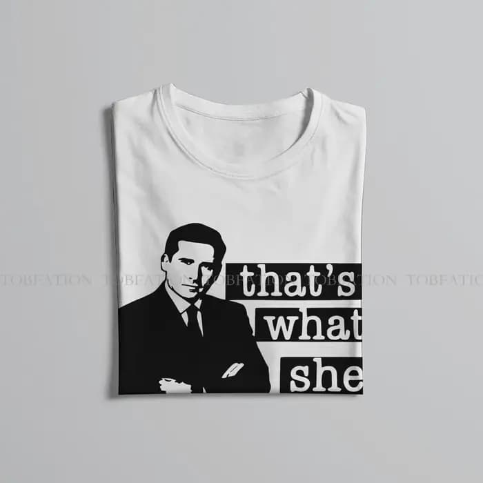 C'est ce que elle a dit hommes t-shirt le bureau Michael Scott TV O cou hauts 100% coton