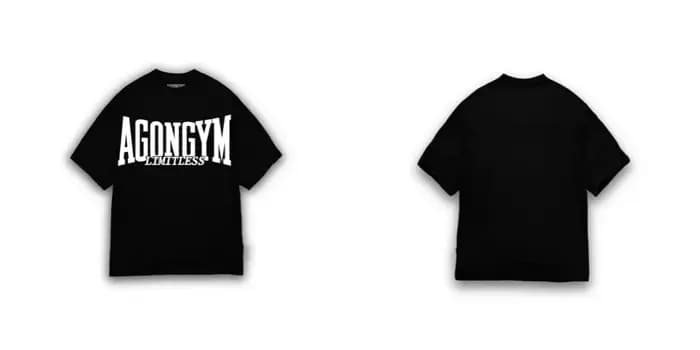 AGONGYM nouvelle tendance de la mode hommes T-shirt sport coton manches courtes chemises amples musculation Fitness