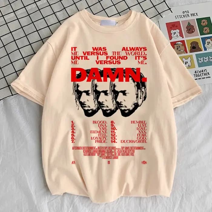 Kendrick Lamar Lammar chemise femmes 80s streetwear