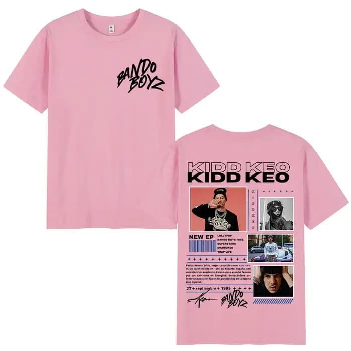 Rappeur Kidd Keo Bando Boyz Album Tour Merch T-shirt hommes femmes mode Hip Hop manches courtes T-shirts coton