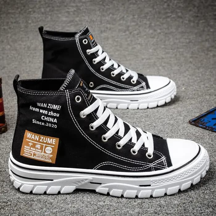 Chaussures montantes en toile pour hommes