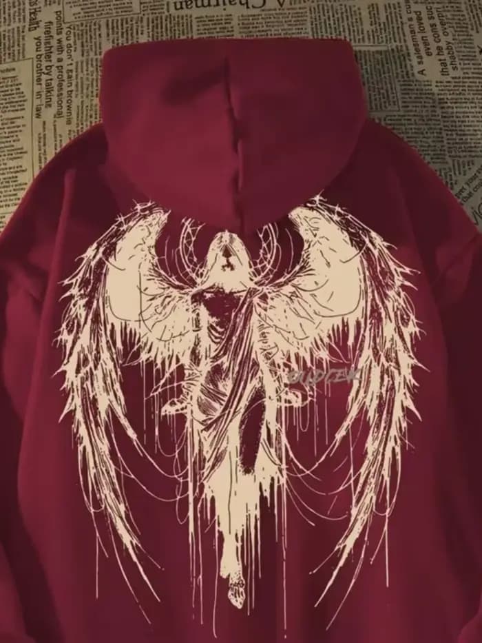 Cool Wing sweat à capuche pull décontracté hommes femmes quotidien confortable polyvalent en plein air rue automne/hiver à manches longues chaud sweat