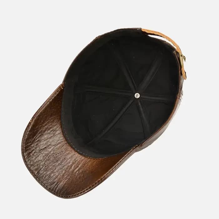Casquette de Baseball en cuir de vache véritable pour homme