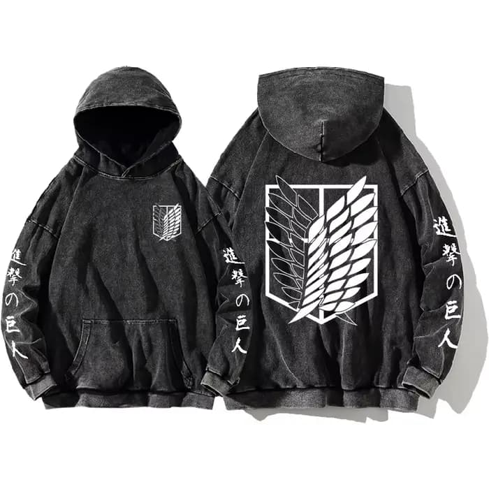 Attaque sur Titan Manga sweat à capuche Harajuku sweat hommes femmes à manches longues vêtements de