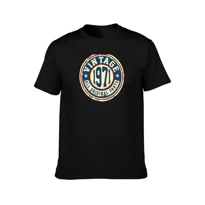 T-shirt vintage 1971 avec toutes les pièces d'origine