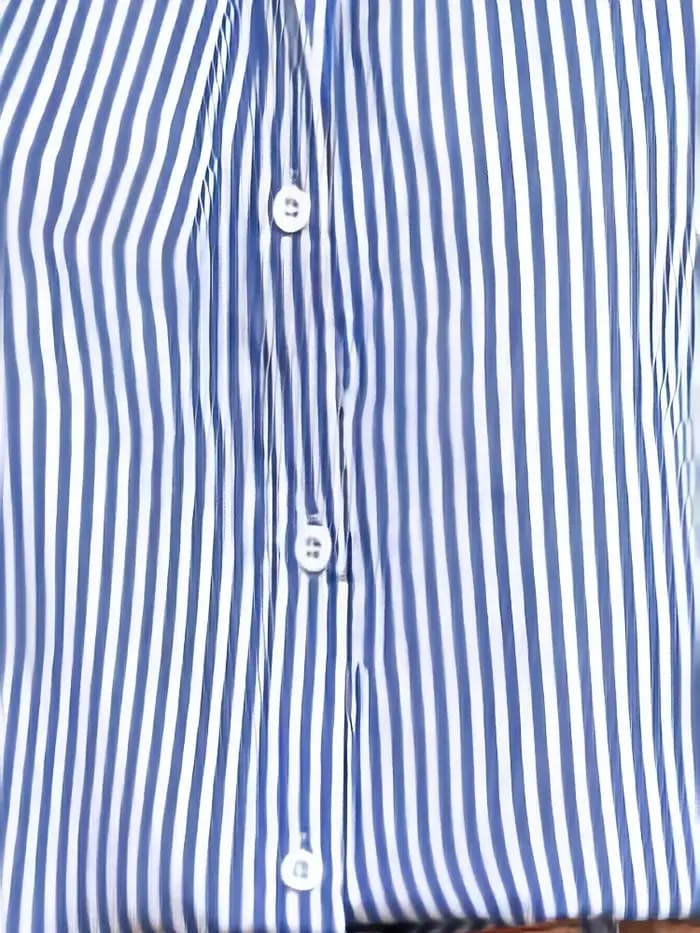 Grande taille 2025 décontracté femmes bleu rayé chemise sans manches surdimensionné respirant femme vêtements bureau dame été nouveauté haut