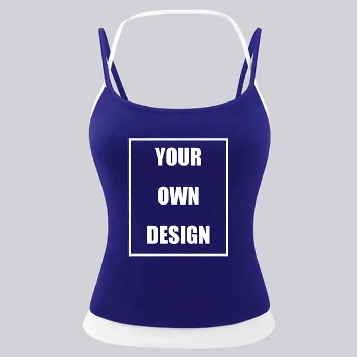 Débardeurs personnalisés avec logo graphique pour femmes, color block, doux, style halter, mode amin