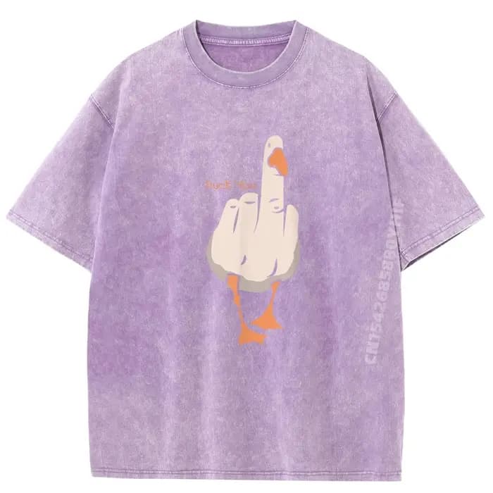 Canard You chemises graphiques hommes à manches courtes t-shirt de haute qualité mode décontracté lavé respirant