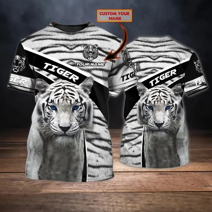 PLstar Cosmos Animal tigre nom personnalisé 3D imprimé été hommes T-shirt Harajuku décontracté unisexe à manches courtes hauts DW74