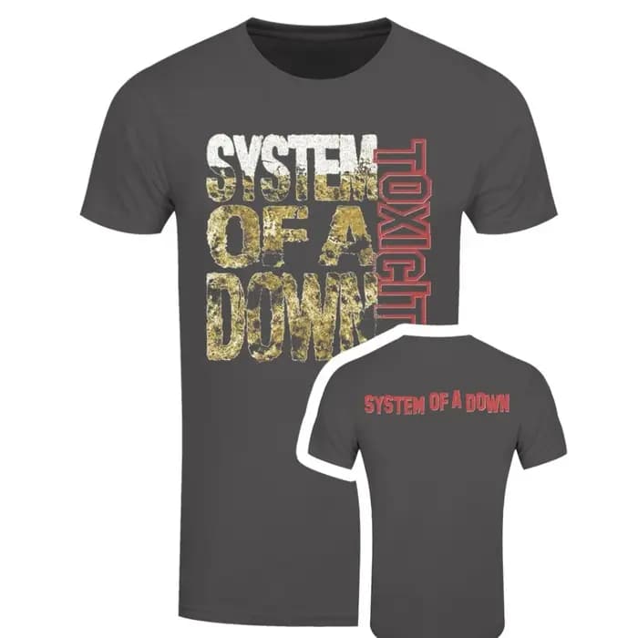 T-shirt en coton avec motif System of A Down, unisexe, manches courtes, marque de mode, tee-shirt de