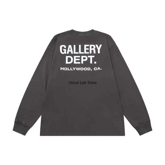 T-shirt à manches longues en coton avec imprimé lettres de la marque GALLERY DEPT High Street