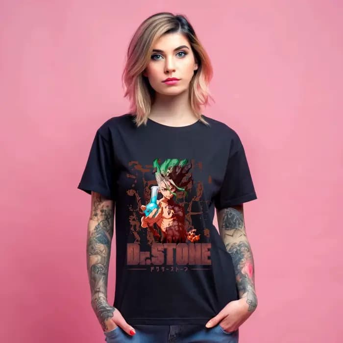 Dr. Stone T-Shirt Senku Ishigami Ryusui Asagiri Seiyuu chemise Vintage cadeau 149