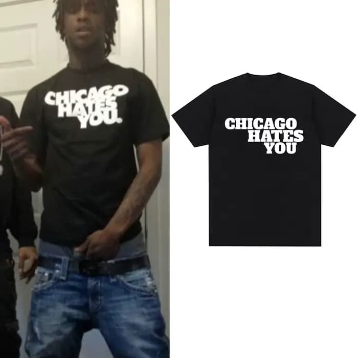 Rappeur chef Keef Chicago déteste vous même Style T-shirt hommes mode Hip Hop surdimensionné