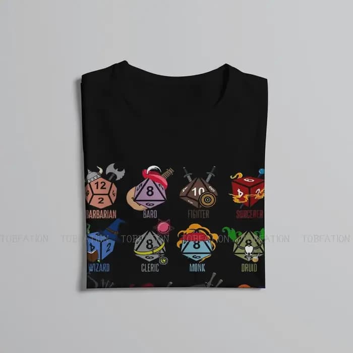 Personnage classe Hit dés t-shirt Homme hommes Streetwear Blusas ample coton