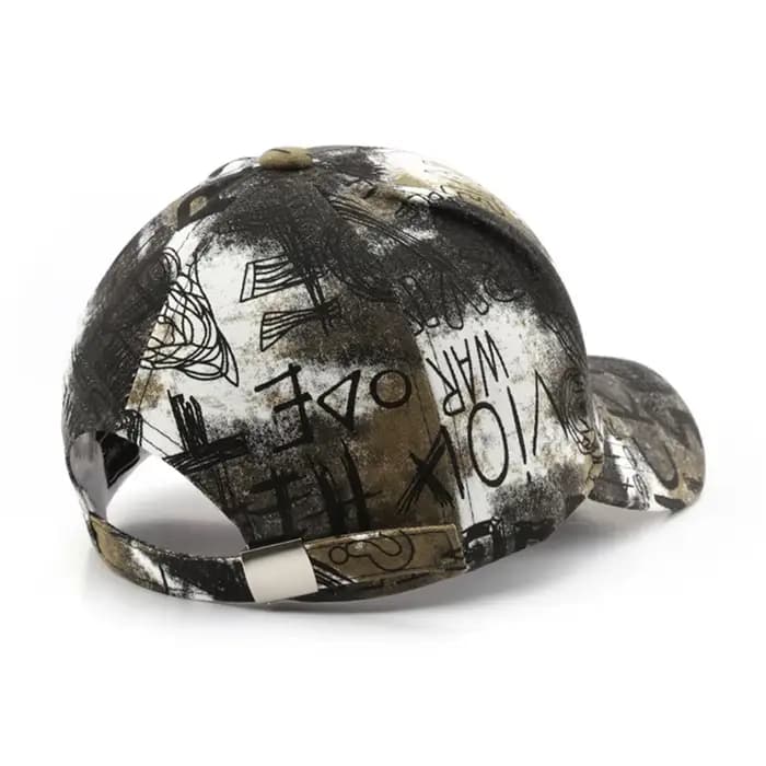 Casquettes de baseball FS noires et rouges style graffiti pour hommes