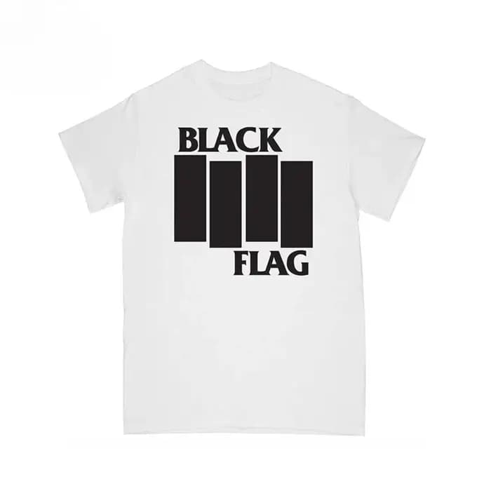 T-shirt décontracté du groupe de punk rock américain Black Flag, marque de luxe pour hommes et femme