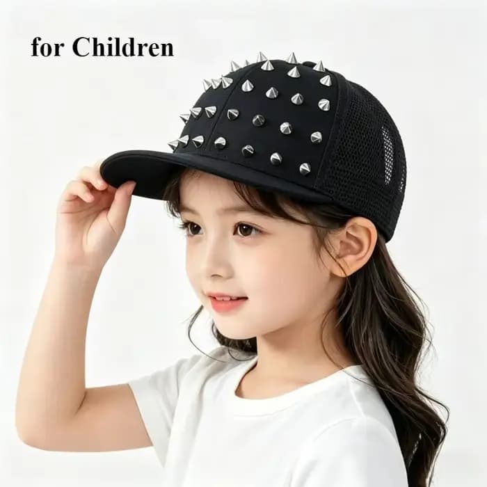 Hommes et femmes Rivet chapeau plat Punk Rock Hip Hop goujon casquettes de Baseball Y2K casquette snapback en plein air