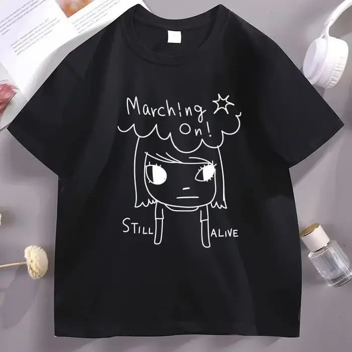 Nouveau T-shirt Amusant Japonais Kawaii Mignon Anime Yoshitomo Nara T-shirt Homme Femme Imprimé Déco