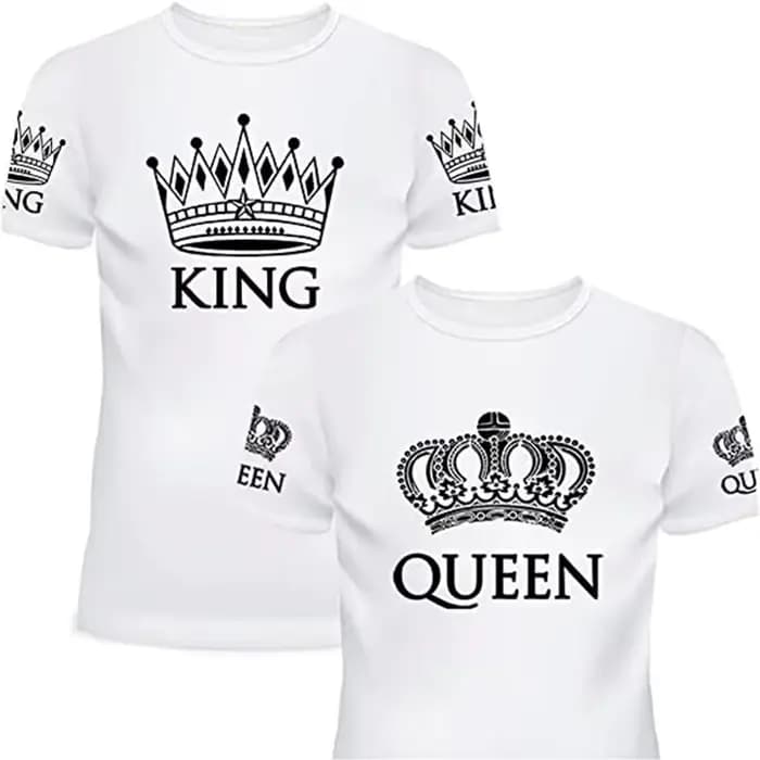 T-shirt graphique à manches courtes pour couples