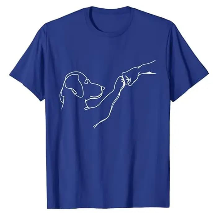 T-shirt graphique Punch Hand Dog and People
