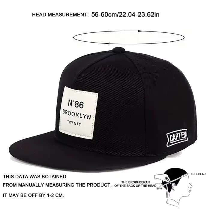 Brooklyn N ° Casquette de baseball snapback 86 Twenty à visière plate