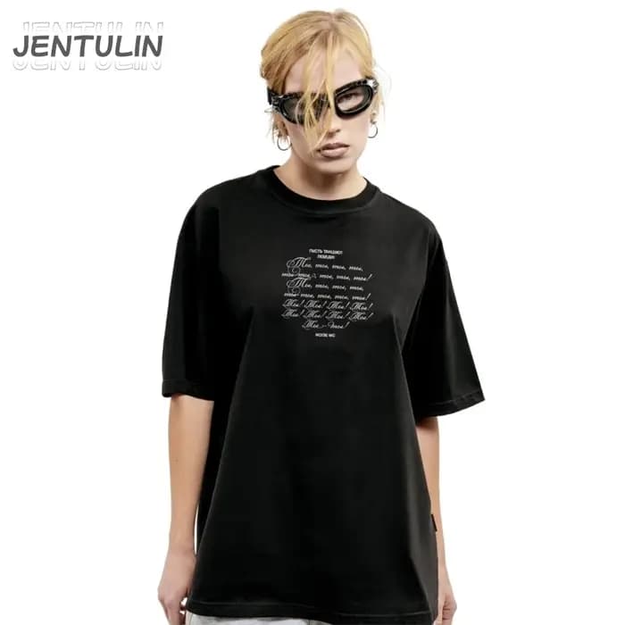 Harajuku Streetwear hommes t-shirt Пусть танцуют лебеди imprimé graphique surdimensionné Hip Hop Y2k mode coréenne rétro vêtements lettre hauts