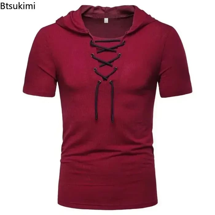 T-shirt à manches courtes à capuche 2026 pour homme