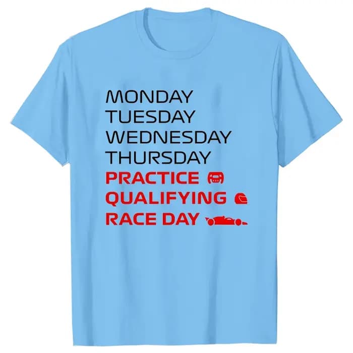 Race Week T-Shirt pour hommes femmes vêtements pratique