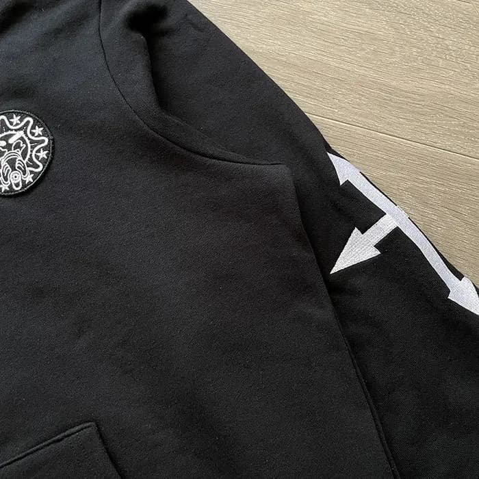 Sweat à capuche zippé gris ou noir Glo Gang