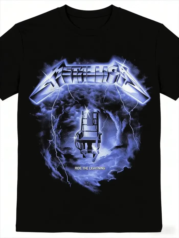 T-Shirt Wolf Metallica Band 100% coton, t-shirt graphique pour hommes et femmes, Streetwear d'été