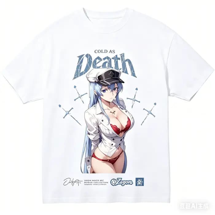 T-shirt en coton A kame ga Kill