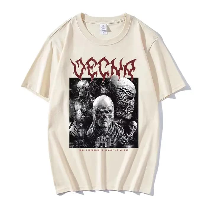 T-shirt unisexe en coton 100% avec graphismes de l'épisode 001 de la série télévisée Stranger Vecna