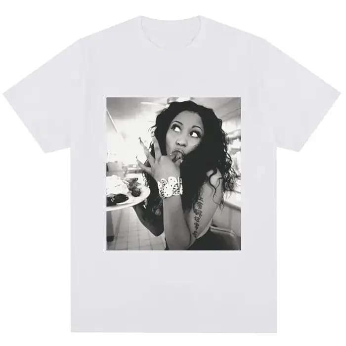 Rap artiste Nicki Minaj imprimé rétro T-shirt foand Hip-hop mode décontracté été