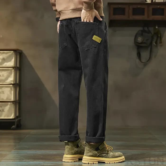 Jean Noir pour Homme, Pantalon Sarouel en Denim