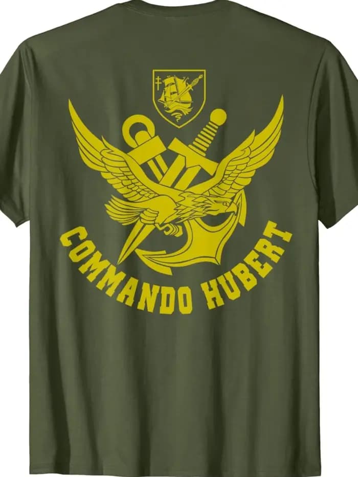 Naviennes françaises Forces spéciales Commando Hubert T-shirt à manches courtes décontracté coton col rond hommes chemise