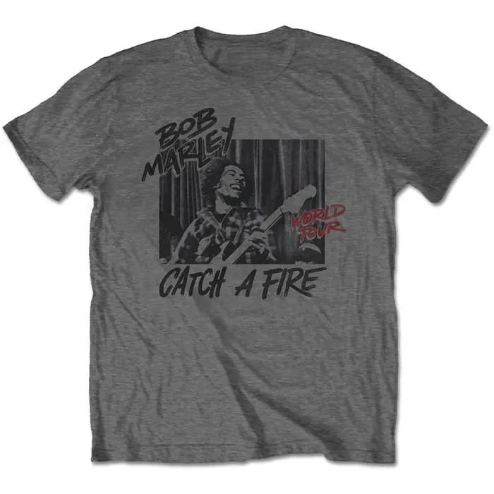T-Shirt en coton avec image de Bob Marley