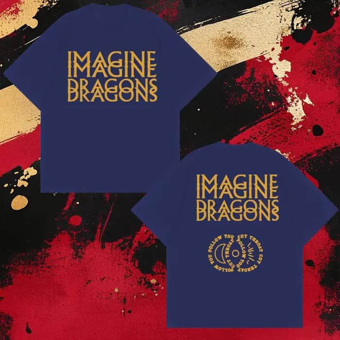 Imagine Dragons Album Tour 2026 T-shirt imprimé double face unisexe surdimensionné 100% coton T-shirts à manches courtes pour hommes et femmes