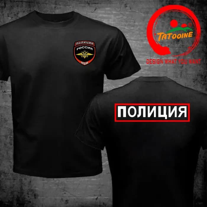 T-Shirt manches courtes homme, décontracté, en coton, avec logo des forces spéciales russes, Moscou,