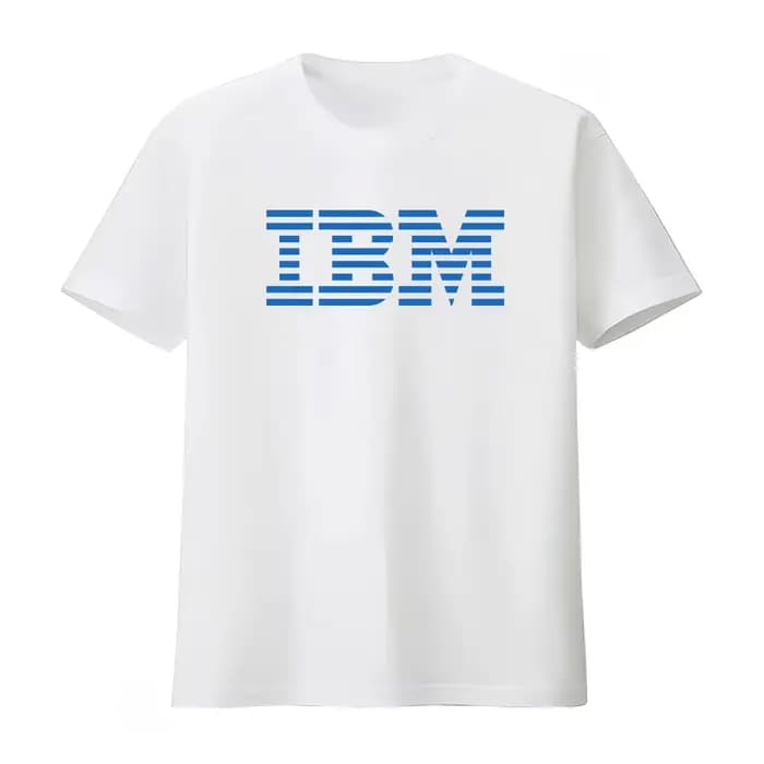 T-shirt IBM – Design élégant bleu et noir pour les passionnés de technologie – Haut décontracté polyvalent – Vêtements