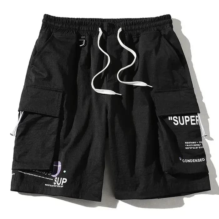 Shorts cargo streetwear japonais d'été multi-poches