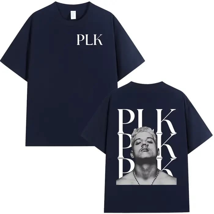 Rappeur PLK visage graphique T-shirt hommes femmes vêtements mode Hip Hop musique T-shirts décontracté coton manches