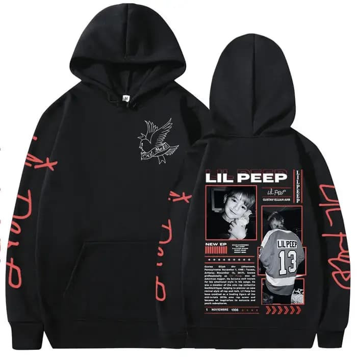 Rappeur Lil Peep Crybaby Hellboy sweats à capuche mode Hip Hop rétro